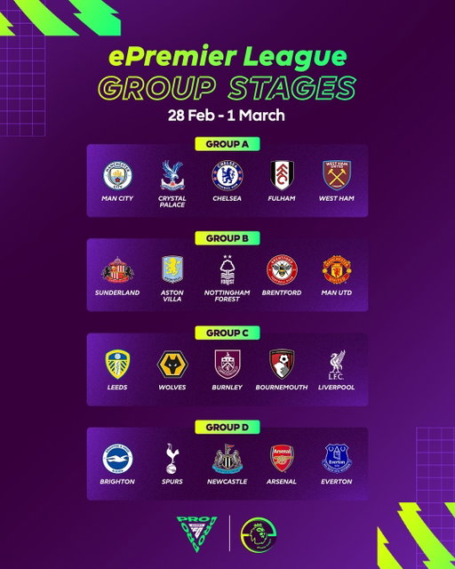 The Group Stages are set 🎮

Are you ready for the #ePremierLeague action coming up this weekend? 🤩