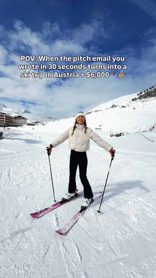 How one pitch email turned into a $6,000 ski trip in Austria ⛷️🇦🇹
⸻

But first… 

Want me to walk you through my exact  step-by-step method for landing paid brand collabs like this? 👀 

I’m hosting a FREE live Masterclass on April 21st showing you exactly this 🫶🏻

Comment SAVE MY SEAT if you want to join! 🎟️ 
 
⸻

HERE’S HOW IT HAPPENED 👇🏻

1️⃣ I pitched a ski region — not Austria as a whole

Regional tourism boards are far more targeted with their marketing.

And far more likely to invest in creators.

2️⃣ I contacted the right person

No “hello@tourismboard.com” energy.

I found the partnerships manager and pitched them directly.

3️⃣ I made the pitch strategic

I shared:

• Why my audience loves ski travel
• Content deliverables
• Destination storytelling angles

It wasn’t just “invite me.”
It was “here’s the campaign.”

4️⃣ I followed up

First email = silence.

Follow-up email = opportunity.

Most creators give up too early.

5️⃣ I sent a full proposal

Outlining deliverables, usage, timeline, and investment.

Professional positioning changes everything.

6️⃣ We signed the deal 💸

And suddenly…

I was packing my ski gear for a $6,000 paid weekend in Austria ⛷️🏔️

⸻

Ps. Don’t forget to comment SAVE MY SEAT to join my free Brand Collab Masterclass! 🎟️