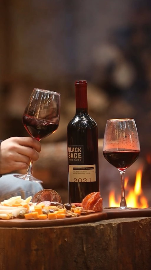 Your next date night without any trending audio. Just great wine and great company 🍷 

Black Sage Vineyard, BC wine, Okanagan Valley red wine, bold red wine, cozy date night, charcuterie and wine