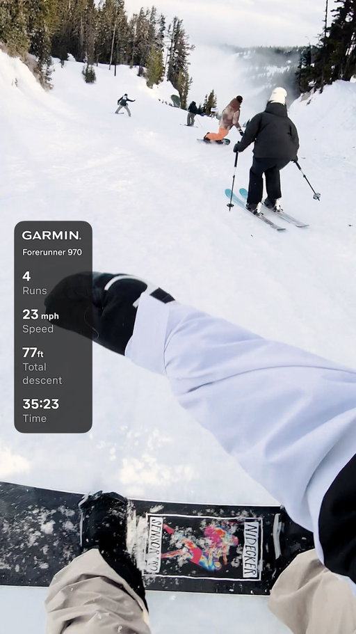 NEW FEATURE: With Vanguard you can now add your snow sports stats to your photos and videos:
✔️ Speed
✔️ Elevation
✔️ Run count
Available with your compatible @garmin device.