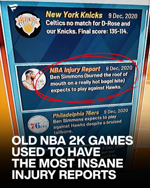 Someone said it’s the OG NBA Centel 😭

Over the years, NBA 2K built a cult following not just for gameplay, but for the fake tweets that popped up mid-season. The injury reports were on another level.

Some of the wildest ones had players out for the most random reasons… and still somehow listed as “expects to play.”