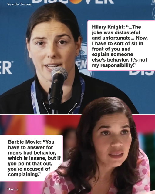 In the words of Taylor Swift, “I think I’ve seen this film before…” 🎶
 Team USA captain Hilary Knight shared her thoughts at a Seattle Torrent press conference and made sure to shine a light on the incredible women of the U.S. women’s hockey team.
 The Professional Women’s Hockey League (@thepwhlofficial) is officially back in action as of today. You can tune in now through April 26th to catch the rest of the regular season and watch some truly amazing women take the ice.  📷: Seattle Torrent 📷: Getty 📷: Barbie  #sportsish #sports #barbie #pwhl