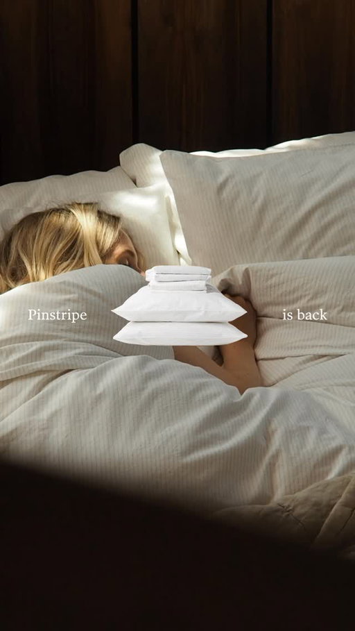 Pinstripe is officially here! Our signature stripe bedding is back and available to pre-order at 15% off.

What is Pinstripe? Our award winning breathable, percale weave. Crafted in a small run, woven in Portugal from Egyptian cotton & Tencel Lyocell blend.

Pre-order, save save 15% and secure your set 🤍