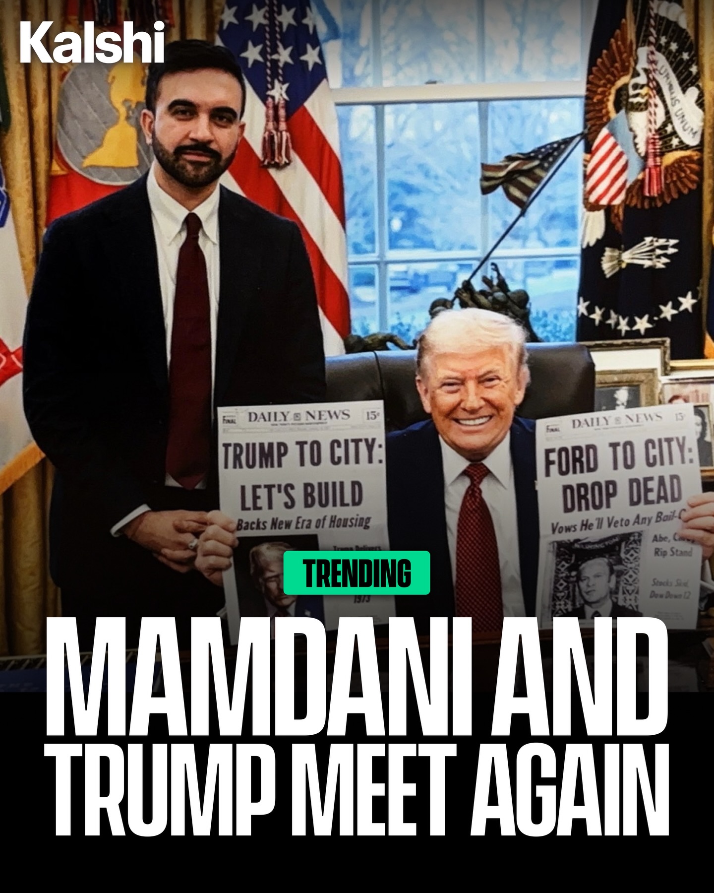 Mayor Zohran Mamdani met with President Trump in Washington for a “productive” discussion centered on expanding housing in New York City. 

The meeting also included a request regarding detained immigrants, including a Columbia University student who was later released.