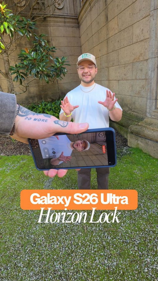 The Galaxy S26 Ultra's new Horizon Lock is awesome #tech #s26ultra #galaxys26ultra #imparkerburton #androidguy (thx for being my cameraman @johnnyhochstetler )