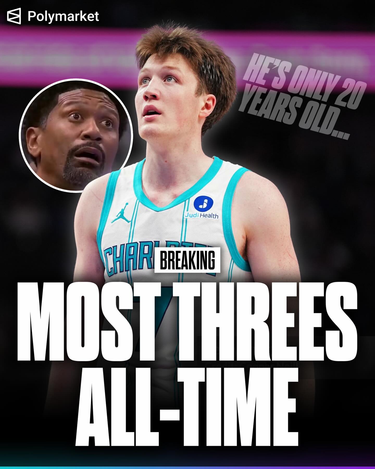 Kon Knueppel has set the NBA rookie record for 3-pointers made in a season (207)

Knueppel is the only player in the NBA with over 200 3-pointers made so far this season 🤯

ROOKIE OF THE YEAR?