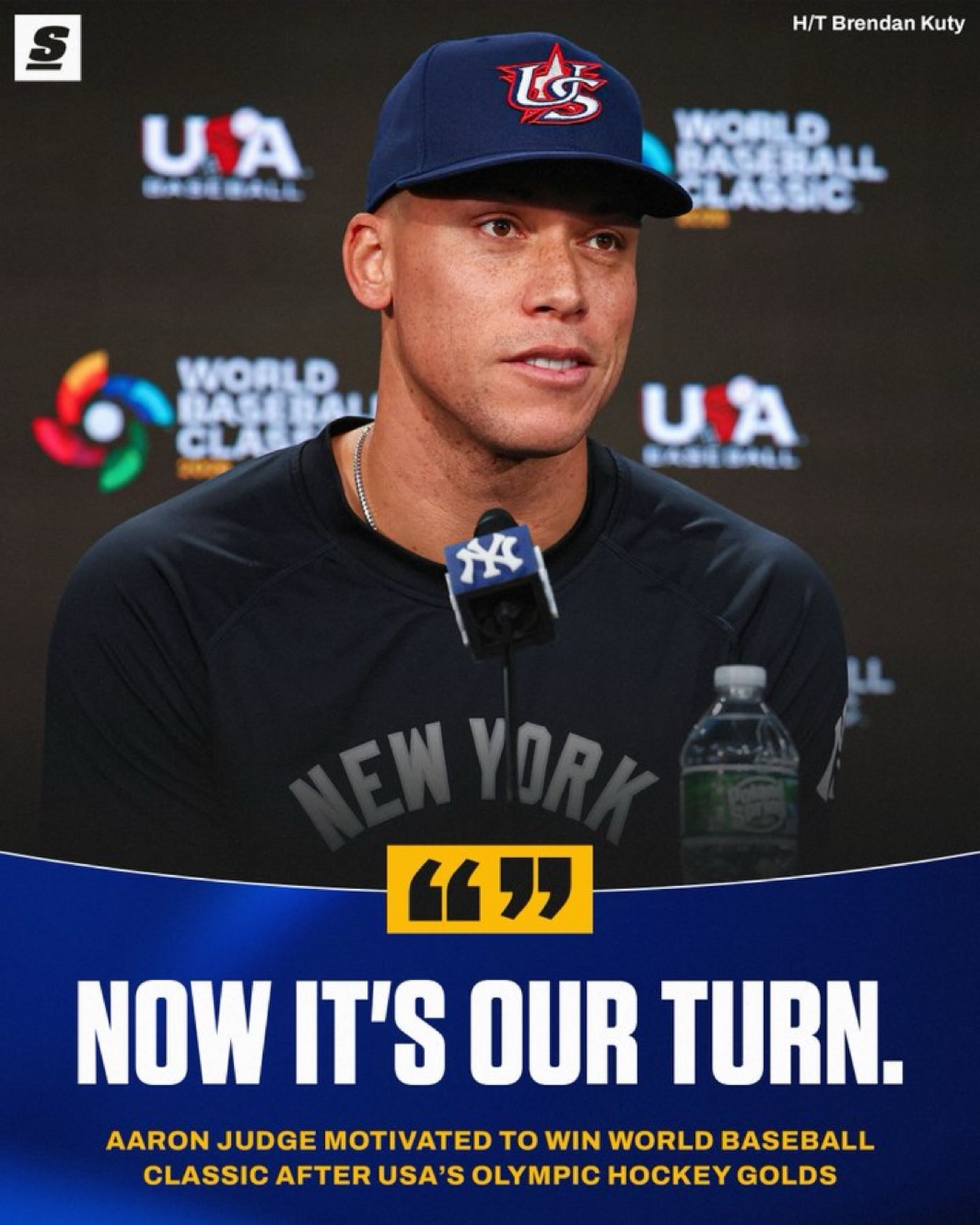 Aaron Judge is ready to win another title for his country. 🇺🇸
[h/t Brendan Kuty]