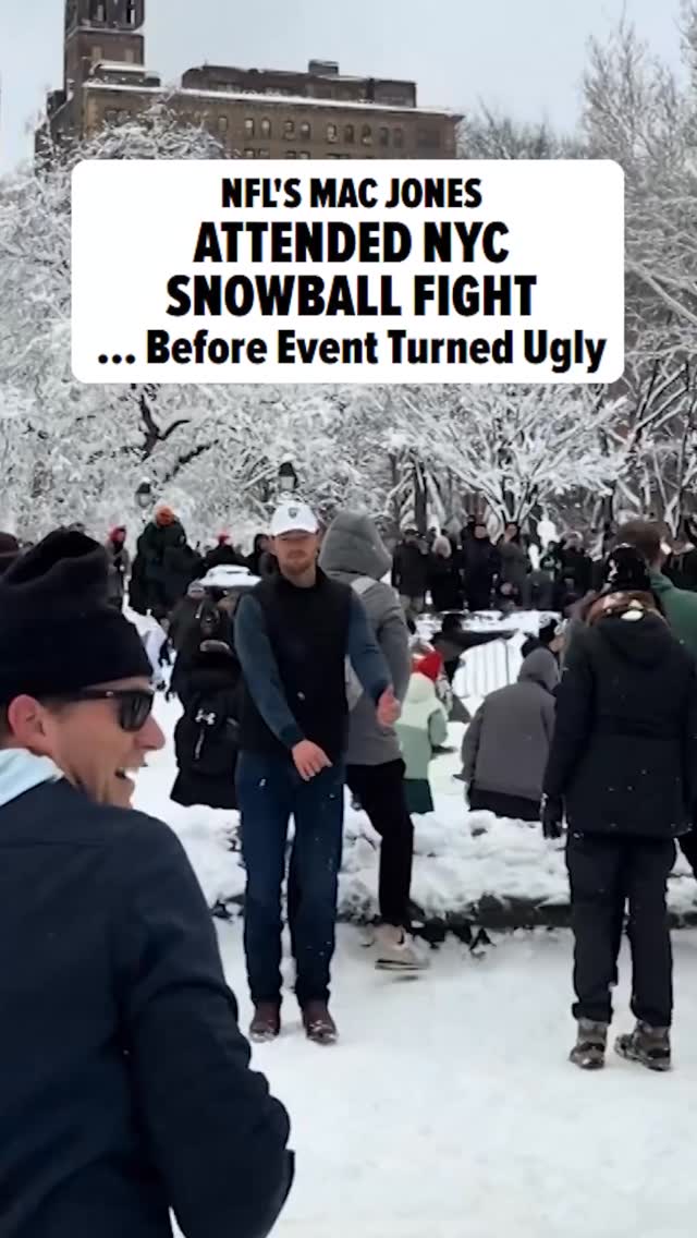 The viral snowball fight in New York City had some star power — 49ers QB Mac Jones was in the park — before things went south.