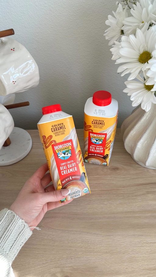 #ad Easy at-home hot salted caramel latte 🤎

I’ve been using @horizonorganic Golden Caramel Real Dairy Creamer lately and it makes my morning coffee feel so cozy. It’s real dairy, organic, and made with just four simple ingredients — which I love.

Such an easy way to upgrade your latte at home.

Horizon Organic Coffee Creamers are available at major retailers nationwide — use their store locator to find one near you ✨

#horizonsponsored #horizon #coffeecreamer