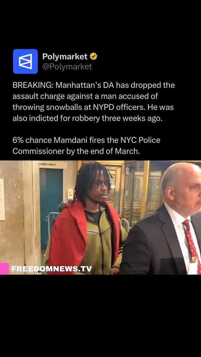Manhattan prosecutors declined to pursue an assault charge against Gusmane Coulibaly in connection with the viral NYC snowball fight, instead filing misdemeanor obstruction and harassment charges. 

Authorities said they could not prove an officer was injured by his actions during the incident involving the New York City Police Department.