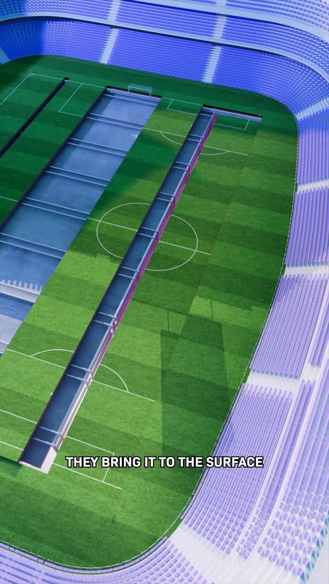 What’s hidden under this stadium?

This is an underground, high-tech, greenhouse…

Temperature, light, and watering are all autonomously controlled, and scientists tested the best artificial conditions for the grass

The grass stays down here for up to 300 days a year until….they bring it to the surface for a MATCH. THIS is Real Madrid’s new “retractable pitch” – the first stadium to do this.

But if sports aren’t your thing, this tech is a BIG deal elsewhere… for more on that and this crazy stadium,
subscribe!

#soccer #science #tech #realmadrid #stadium