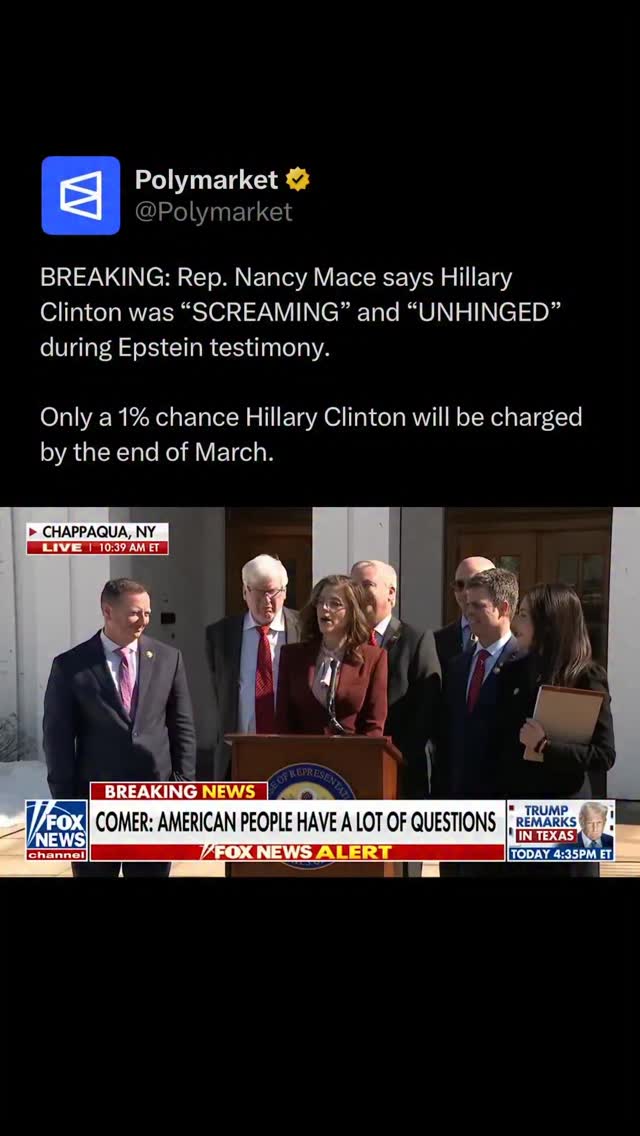 Nancy Mace, a Republican congresswoman from South Carolina, said Hillary Clinton was “screaming” and “unhinged” while responding to questions related to Jeffrey Epstein during testimony.
