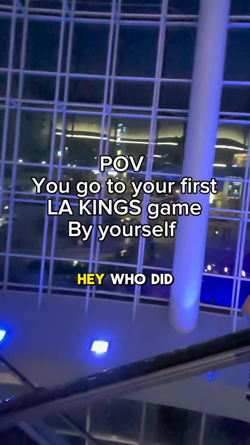 POV you go to your first LA kings hockey game. We lost but vibes were a big 10/10 🙌🏻 
Met @alexalynnae and friends. Need to come back to another game asap 🔥

#fyp #solodate #pov #lakings #hockeygame