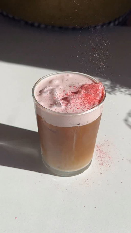 Today’s afternoon coffee break: Iced Coffee with Strawberry Cold Foam made with @peetscoffee ! #PeetsPartner

I look forward to the ritual of making my special afternoon coffee just as much as actually drinking it. I used Peet’s Middle Ground, which is half caffeinated and has been my go-to lately, especially later in the day when I want to avoid any caffeine jitters. It has notes of brown sugar, dutch cocoa, and stone fruit which pairs so well with a sweet and bright strawberry cold foam! #PeetsCoffee

Here’s how to make it:
In a small bowl, whisk to combine 1/4 cup heavy cream, 1 1/2 tbsp finely ground freeze-dried strawberries, 2 tsp powdered sugar, and a pinch of salt until thick, slightly airy, but still runny. Add 1 tbsp of milk and whisk until smooth and the cold foam runs off a spoon.

Fill a carafe with 300g ice. Add 60g of coffee grounds to a pour over cone and set over the carafe. Gradually pour 500g of hot water over the grounds, allowing the coffee to bloom and drip over the ice.

Fill a glass with ice. Add a little milk to the bottom, then the ice coffee, and top with strawberry cold foam. Finish with a dusting of freeze dried strawberry powder. Enjoy!