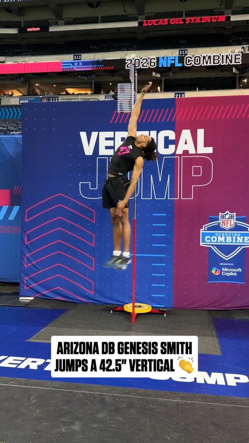 @genesissmith__ is up up and away 😮‍💨

2026 NFL Combine on @nflnetwork
Stream on @NFLPlus