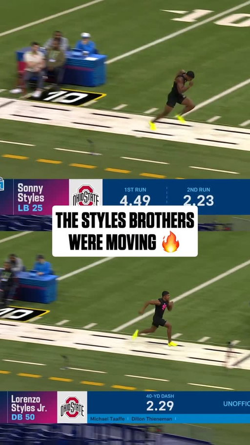 @sonnystyles_ and @lorenzostyles_ taking over the Combine 🙌

2026 NFL Combine on @nflnetwork
Stream on @NFLPlus