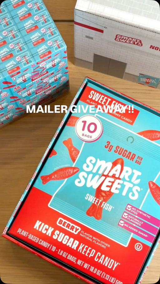 SWEET FISH MAILER GIVEAWAY CLOSED!! ✨

Congratulations to our sweet winners @msshellyss, @itsmarissamakes, @raising.our.darlings, @sweettooth_mom, and @pattitoole706 🎉

To celebrate Sweet Fish rolling out NATIONWIDE in Costco US, we put our Sweet Fish 10-pack inside of the CUTEST mini-pallet 🥹💛 

We’re giving away FIVE (5) mailers to 5 lucky winners! 
Here’s how to enter:
🐟 Follow @smartsweets
❤️ Share, repost + like this post
💌 Tag a friend in the comments (each tag = 1 entry. enter as many times as you’d like!)

BONUS: share this to your story for an extra entry 🍭

Giveaway is open to US and Canadian residents of legal age. Ends March 11, 2026 11:59pm PST. Winners will be selected at random and contacted via DM from this verified account only. Good luck!
