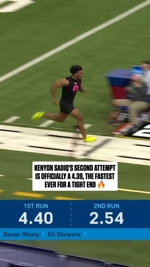 ridiculous speed by a tight end 💨

2026 NFL Combine on @nflnetwork
Stream on @nflplus