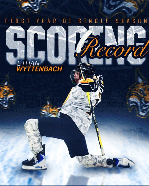 55 points. Wytter stands alone amongst first years in our Division I history!

#BobcatNation x #NCAAHockey