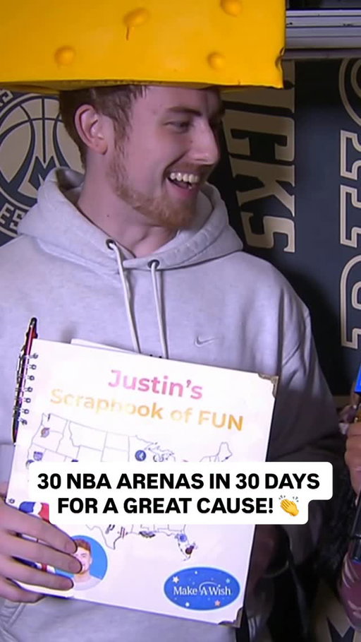 Justin Leusner is visiting every NBA arena in 30 days to raise funds for @makeawishamerica! 🙌 NYK/MIL on NBA League Pass • <link in bio>