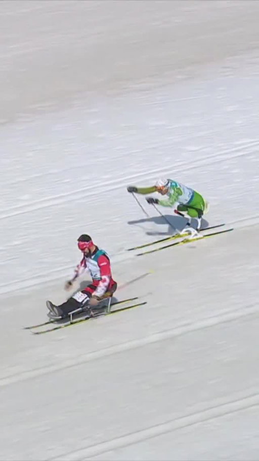 There was no stopping Andrew Soule as he overtook last second at Pyeongchang 2018 to win gold. #Paralympics #MilanoCortina2026 #ParaCrossCountry