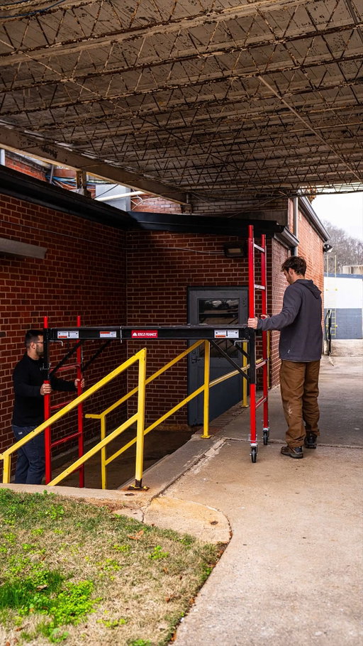 Not every job is on a flat surface.
That’s where the Baker Scaffold shines—easy adjustments for stairways and uneven areas, so you can keep moving without overthinking the setup.

See it in action in the link in bio!
