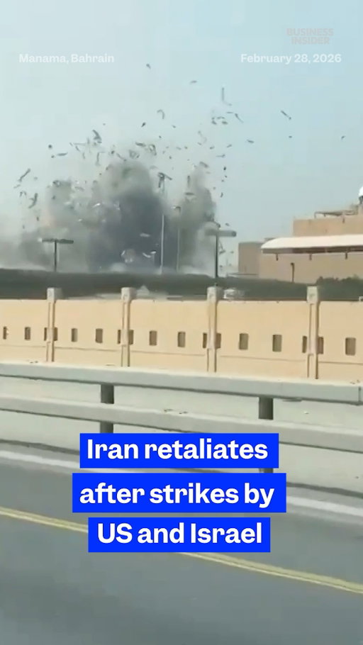 Retaliatory strike hits US Navy base in Bahrain, while Israel's #IronDome reportedly intercepts missiles from #Iran. #war
