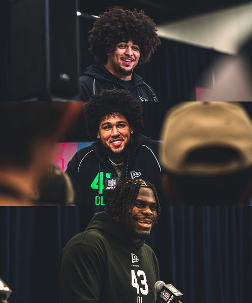 OL at the podium 🎙️
 
📺 NFL Combine - on @nflnetwork