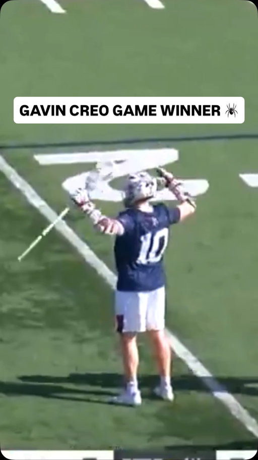 THE GAME WINNER ‼️

@gavincreo scores with just over a minute left in the game to lead @spidermlax past Cornell.

#NCAAMLAX x 🎥 ESPN+