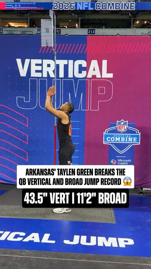 CRUSHED the previous record ‼️

2026 NFL Combine on @nflnetwork
Stream on @NFLPlus