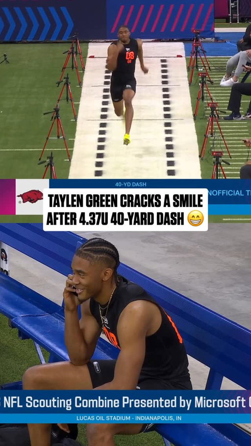 One of the fastest 40-yard dash times by a QB in Combine history from @taylengreen 👀

2026 NFL Combine on @nflnetwork
Stream on @NFLPlus