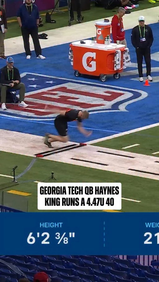 Would tie him for the 6th best time ever among QBs at the Combine 💨

2026 NFL Combine on @nflnetwork
Stream on @NFLPlus