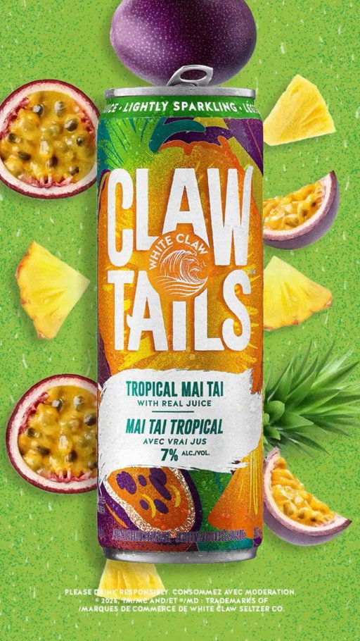 #HARDLAUNCH! Brand new Clawtails from White Claw are now available in Canada! 

With 7% alc/vol., real juice, and lightly sparkling, Clawtails bring an entirely refreshing twist on the classics! 🍹🎉