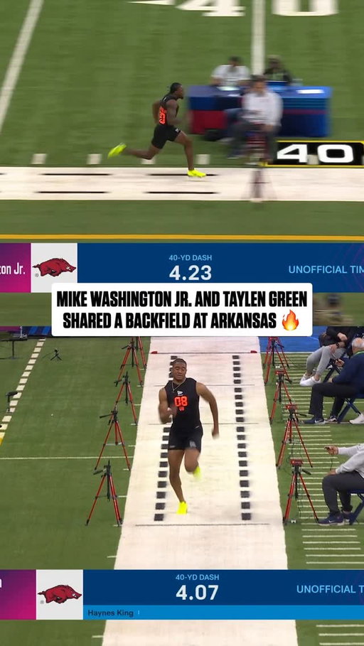 That’s some serious speed in one backfield 😮

2026 NFL Combine on @nflnetwork
Stream on @NFLPlus