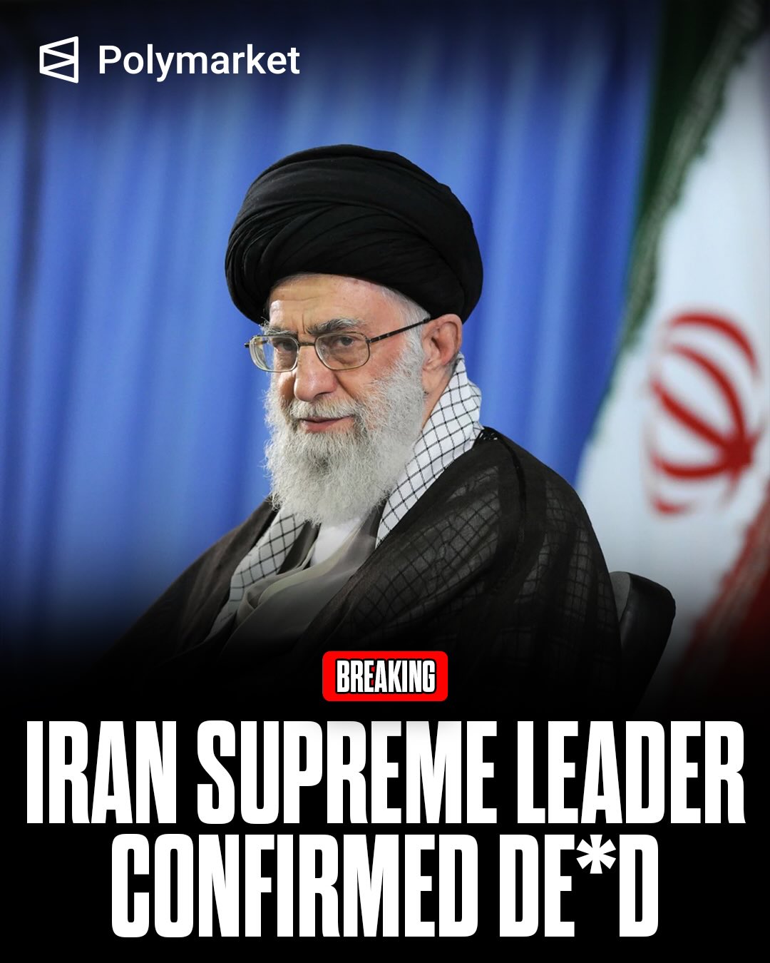 Iran’s Supreme Leader Ayatollah Ali Khamenei has been kill*d, according to senior Israeli and U.S. officials, after coordinated strikes targeted his compound in Tehran.

The escalation has pushed the Middle East into open conflict, triggering Iranian retaliation and raising urgent questions over succession and regional stability.

Traders predict a 59% chance the Iranian regime falls before 2027.