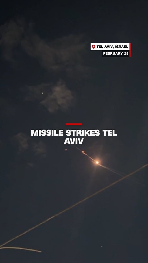 CNN captured the moment that a missile hit Tel Aviv on Saturday night.

Follow live updates on the situation in the Middle East at the link in our bio.