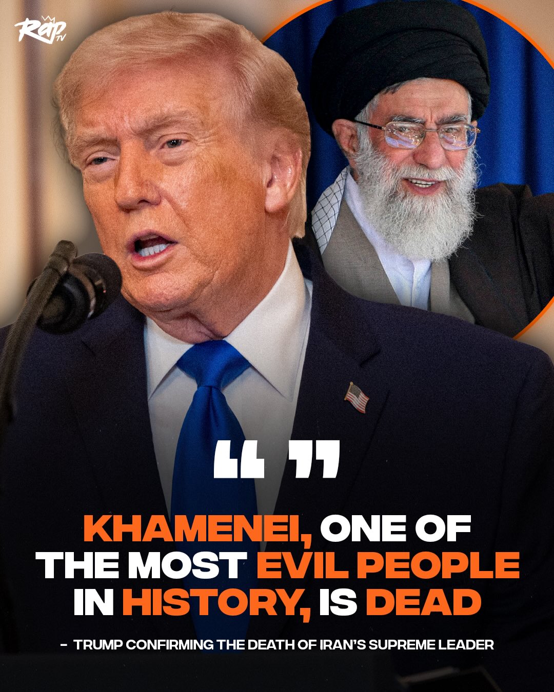 President Trump has confirmed the death of Iran’s Supreme Leader, Ali Khamenei.

He also announced, via Truth Social, that the US and Israeli attacks against Iran will continue for as long as deemed necessary.
