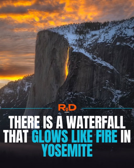 This is the Firefall. 

For a small window in February, the setting sun hits Yosemite National Park’s Horsetail Fall just right and makes it glow like liquid fire. Absolutely breathtaking.

📸:@nitropixels