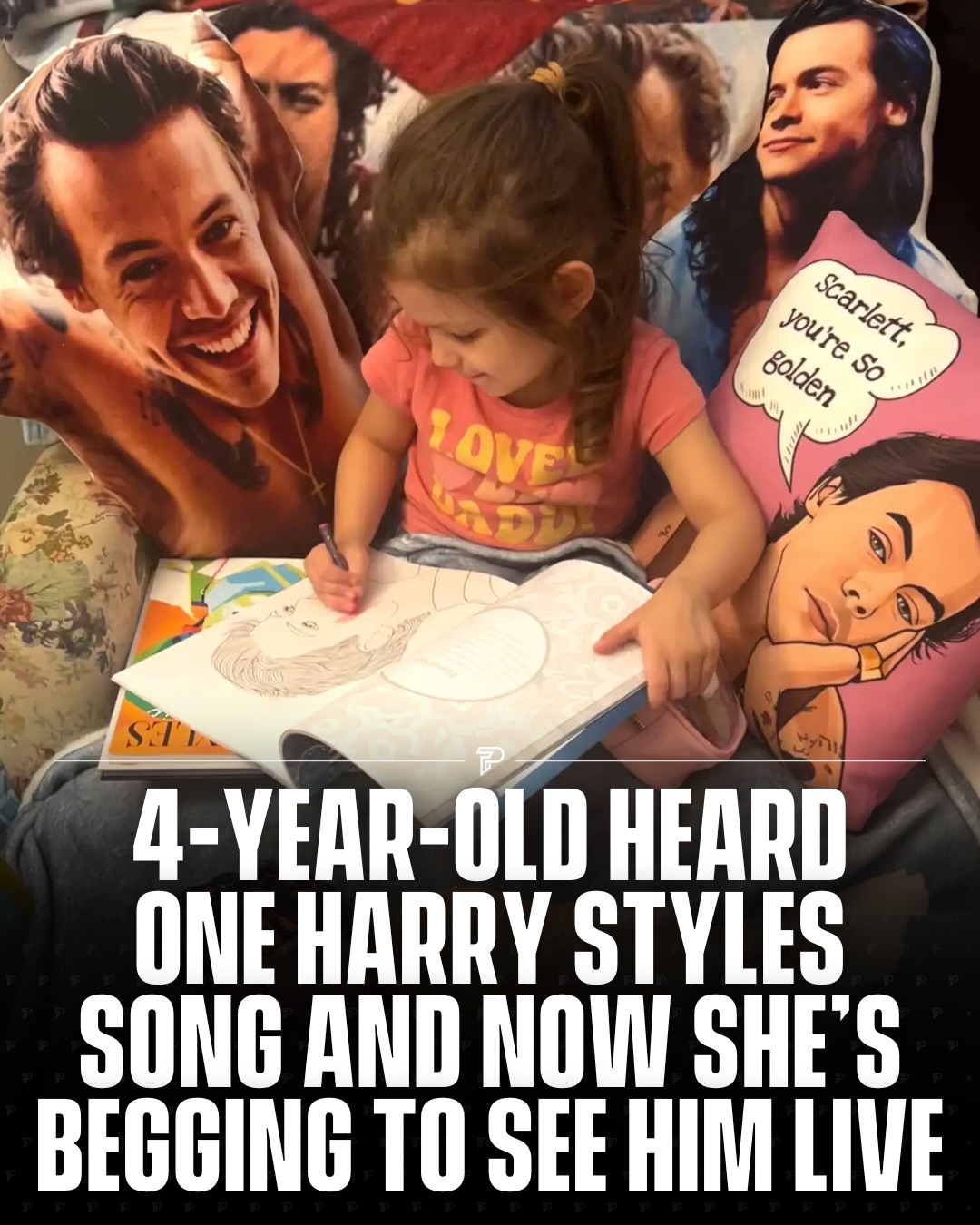Scarlett, a 4-year-old girl, fell head over heels for Harry Styles after hearing his song “Adore You” at just 19 months old, and she hasn’t stopped loving his music since.

From dancing non-stop to naming her dog Styles, she’s fully embraced her fandom. Her mom shares that Scarlett now swaps typical toddler shows for Harry’s videos and has even celebrated his birthday with themed merch and more. 

Scarlett’s biggest dream? Seeing Harry live on tour someday, and her family hopes that a future tour closer to home might make that dream come true. 

Credit: sparkyxo tiktok 

#wholesome #viral #pubity