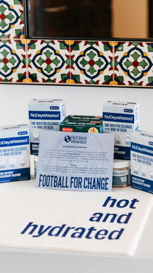 Thank you, No Days Wasted @nodayswastedco , for being an incredible partner of Football for Change 2026. 

Your presence reflects the very mindset behind this event, showing up with intention, embracing every opportunity to grow, and making each day count both on and off the field.

Together, we celebrated not only the athletes, but also the wives and families who walk alongside them, supporting the discipline, resilience, and commitment it takes to create lasting impact. Your partnership helped set the tone for a weekend centered on purpose, wellness, and community, reminding us that meaningful change is built through consistent action and shared values.

We are truly grateful to have you aligned with this mission and to stand alongside a brand that embodies perseverance, balance, and living fully.

Thank you for being part of Football for Change 2026 and for helping us make this experience so special.

#FootballForChange2026 #NoDaysWasted #communityimpact #nextgenleaders