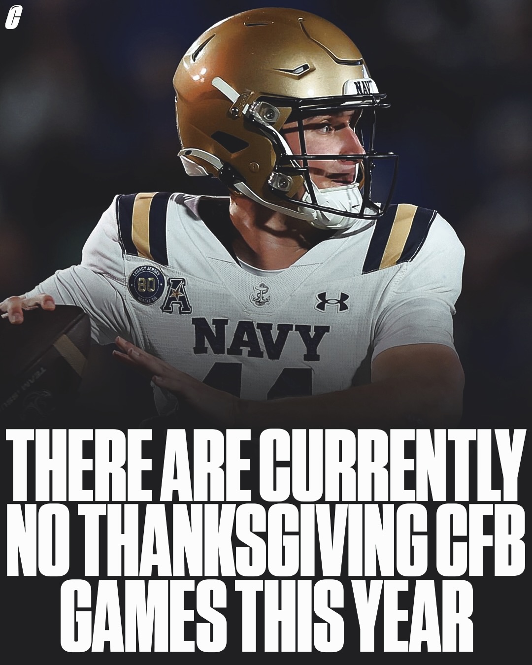 There is NO College Football game on Thanksgiving this season 😬