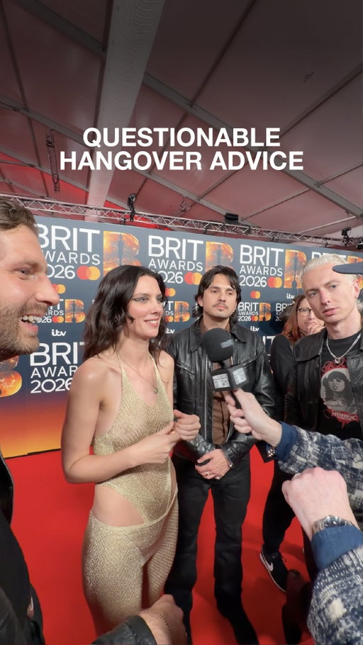 Some questionable hangover advice from the @brits red carpet. 

#brits #manchester