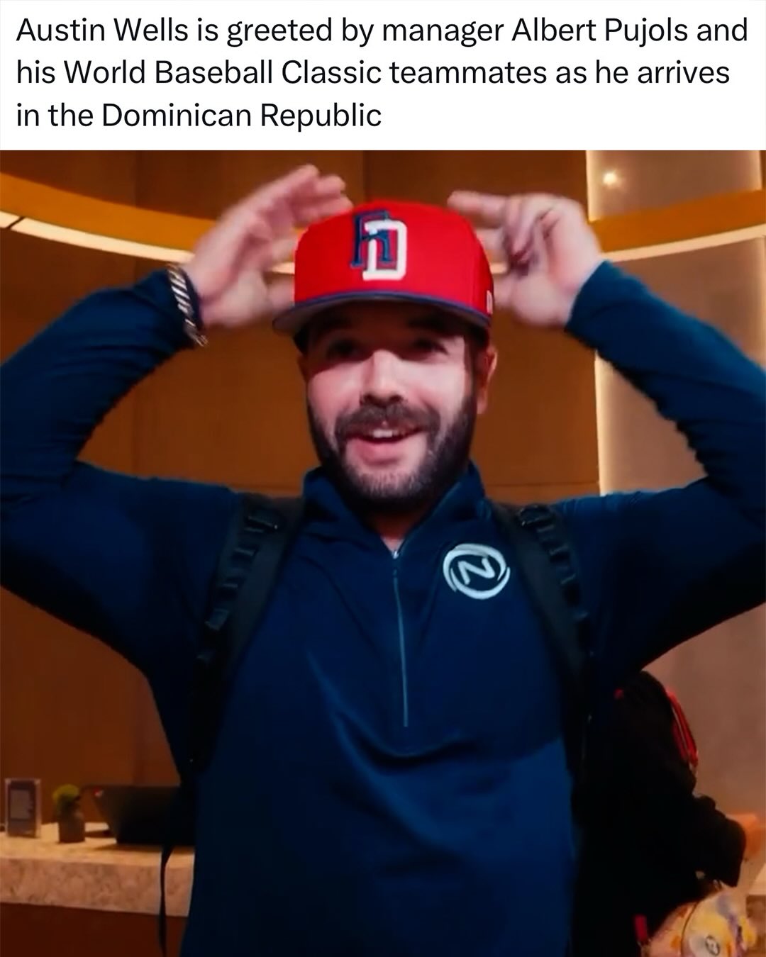 Austin Wells has officially joined the Dominican Republic for the World Baseball Classic (via @_losdominicanos)