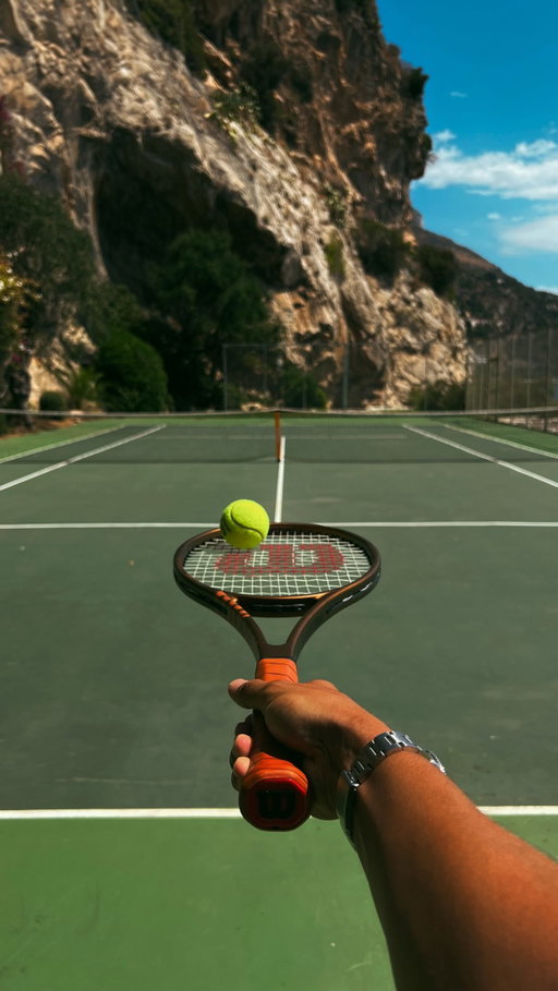 Back where the tennis court views hit different. 🎾🌊