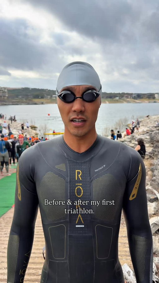 Before & after my first triathlon. 

What a fun experience. 

I got humbled by the swim, but I enjoyed every second. 

4 weeks out from Galveston 70.3. 

#run #runners #ironman #triathlon #athletes