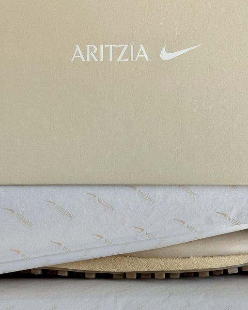 Aritzia + Nike arrives soon, featuring elevated co-branded packaging. This is a box you’ll want to keep.