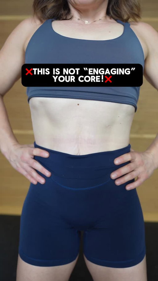 You’ve been sucking in for years. That’s why something so primal is now hella hard. 

‼️Last day to get 25% of the 6-week Glute Builder Challenge. Comment BUILDER or link in bio. 

The first thing I teach you before we even pick up a weight is how to properly engage your core and pelvic floor. Boring, but life changing. If you are doing the challenge, go to the Start Here section and start practicing now!! 

If you don’t know how to properly engage your deep core (especially if you are a mom), then you can do all the core exercises in the world and you’ll never see results. 

Almost every woman I coach, when asked to inhale….will breathe up into her chest and shoulders instead of down into her body.  I blame society, but that’s another post. 

LEARN HOW TO BREATHE for actual core healing results: 

1️⃣ place your hands firmly on each side of your rib cage 

2️⃣inhale through your nose and feel that your ribs expand laterally (like an umbrella opening) 

3️⃣exhale audibly out your mouth like a weirdo making a HAAAAA or SSSSS sound. 

4️⃣as you exhale, think about pulling your belly in toward spine and up toward your heart. 

Not ready to join the challenge, but want some help? Comment CORE101 and I’ll teach you how to nail core engagement, because I’m a firm believer that every woman must know how to do it. I’ll always give that for free. 

Ready to give me 6 weeks to make you love exercise (or hate it less), comment BUILDER and let’s do this! 

#diastasisrecti #pelvicfloor #prolapse