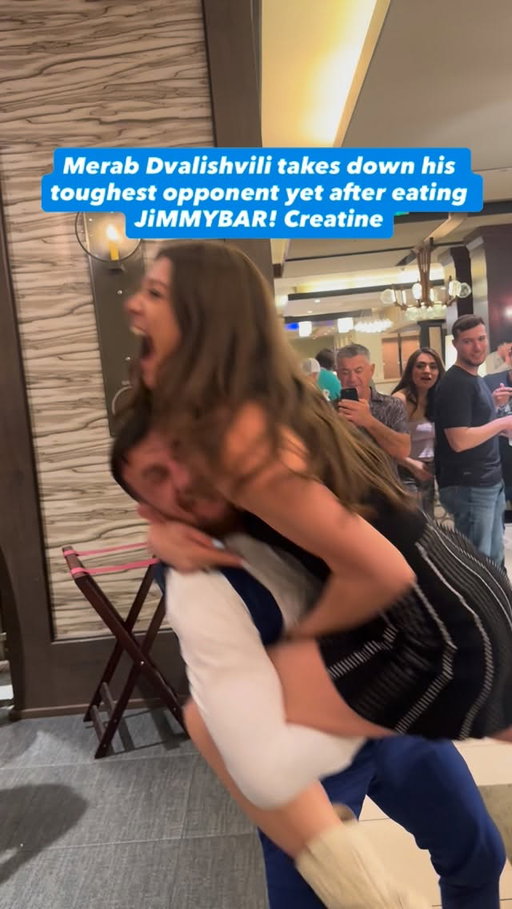 His toughest opponent yet 🦾💥 

@merab.dvalishvili gets his JiMMY ON ‼️ Pick up JiMMYBAR! Creatine at your local COSTCO. The best snack on and off the mat 
.
.
.
#creatine #realamericanfreestyle #ufc