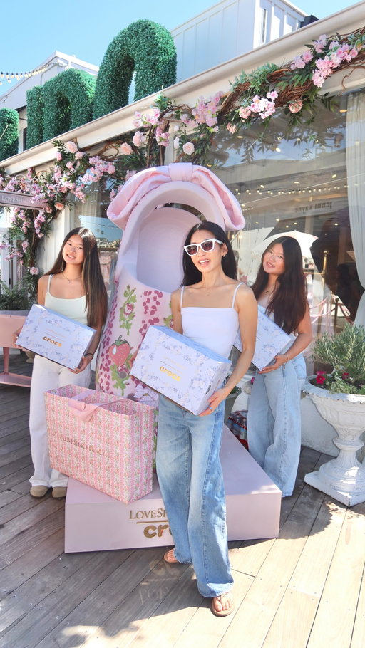 Unboxing our LoveShackFancy x Crocs collab with our Cali girls🎀💕🌊LIVE at our Newport Beach early access event👀☀️Only 1 more hour to shop the collab early @loveshackfancylidovillage Launching March 5th💕 #loveshackfancy #crocs #newportbeach #unboxing #loveshackfancycrocs