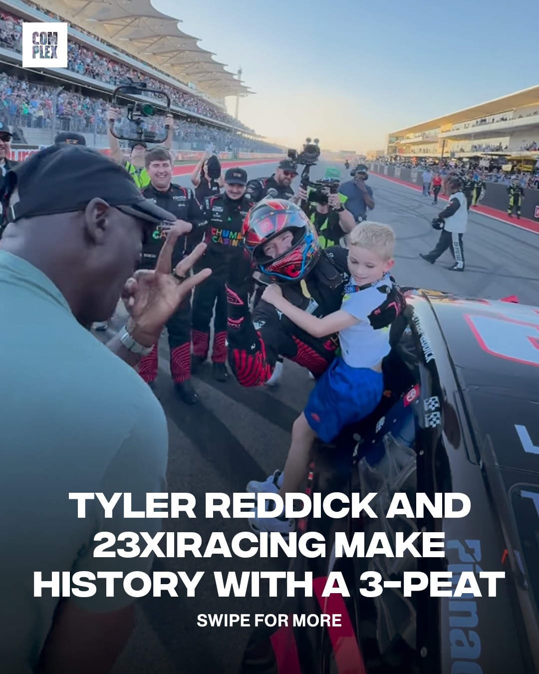 Michael Jordan’s NASCAR team makes history alongside driver Tyler Reddick becoming the first driver ever to win the first three races of the season season 🏆

🎥: @dennyhamlin / @23xiracing